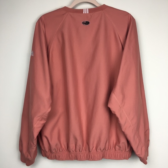🛍 Adidas Coral V Neck Pullover Jacket size XL - Picture 3 of 7